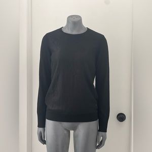 Equipment 100% wool sweater w silk lace front